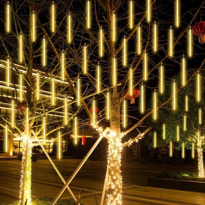 1/2/3/4 Set Outdoor Holiday Fairy Light Christmas Decoration Meteor Shower Rain LED String Lights for Wedding Party Garden Decor