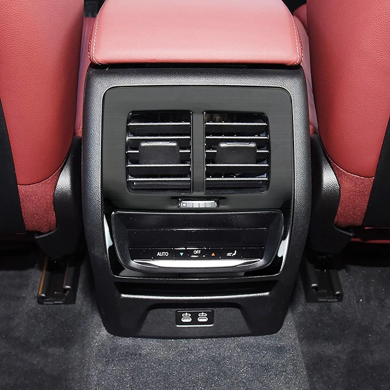 

Автомобильные аксессуары, задняя розетка для кондиционера, декоративная накладка для BMW X3 X4 G01 G02 2018-2022, наклейка из нержавеющей стали