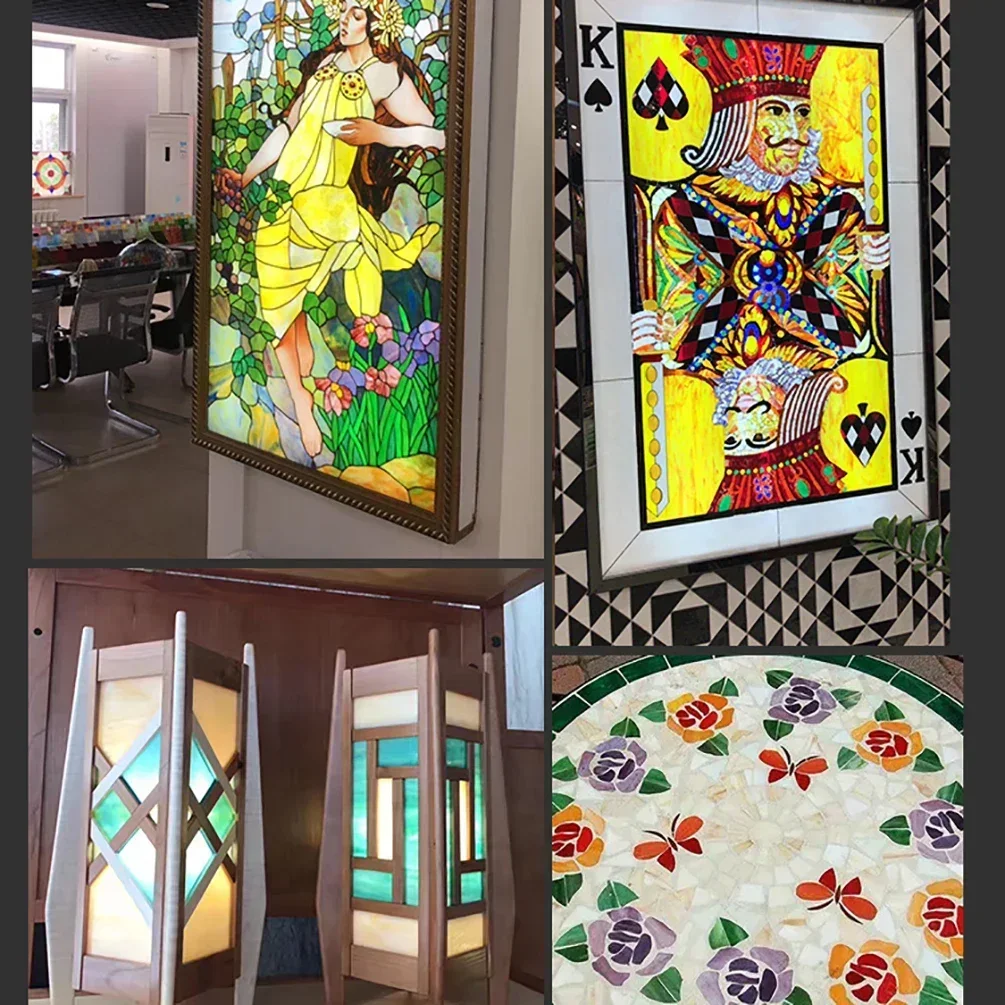 [Clearance before Chinese New Year] 1 pc 10x10cm Colorful Square Mica Mosaic Tiles 3mm Thickness DIY Glass Mosaic Materials