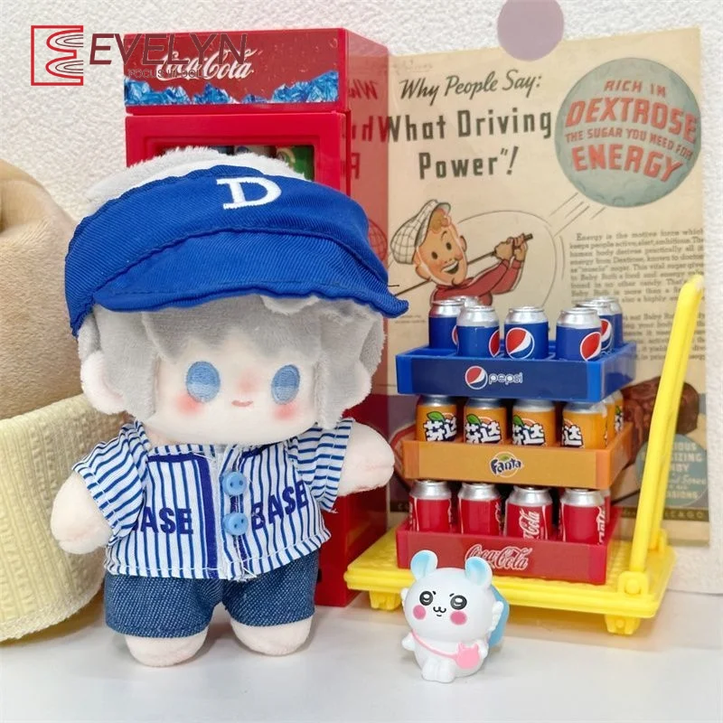 Evelyn 10CM Plüsch Puppe Kleidung Mode Tops Baseball Uniform Für Liebe und Deepspace Idol Gefüllte Puppen Spielzeug Kleidung Zubehör