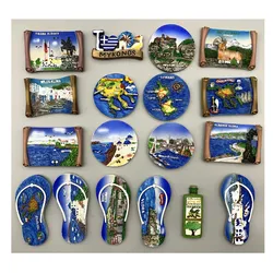 Special Offer Europe Greece Mykonos Samos Natplion Etc. Tourist Souvenirs Refrigerator Magnetic Stickers Travel collection Gift