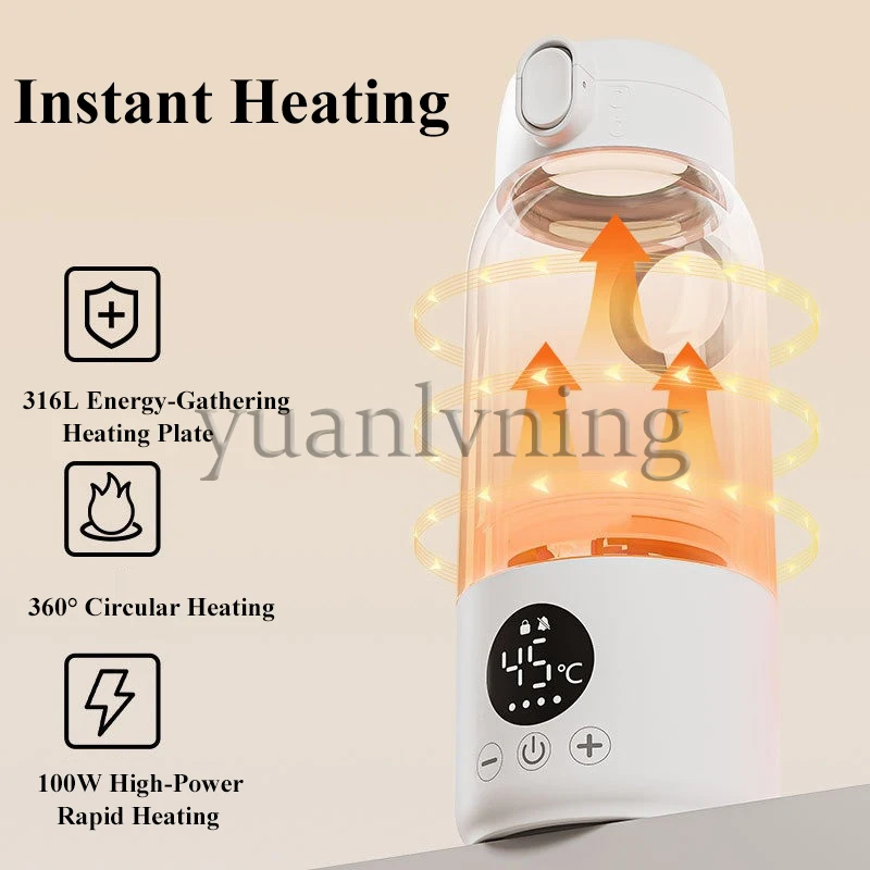 Portable Baby Milk Bottles Warmer 500ML Hot Water Bottle Heated for Newborn Travel Wireless Heating Cup Thermos&Heater for Baby
