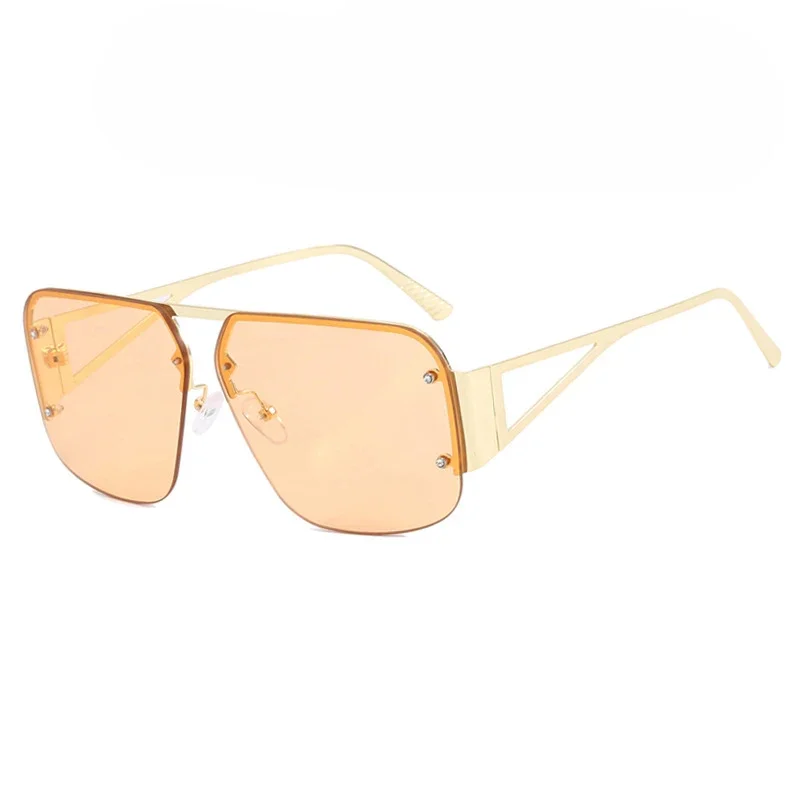 Rbrovo übergroße quadratische Sonnenbrille Frauen randlose hohle Brillen Frauen neue avant gardist ische Retro Sonnenbrille weibliche Gafas de Sol