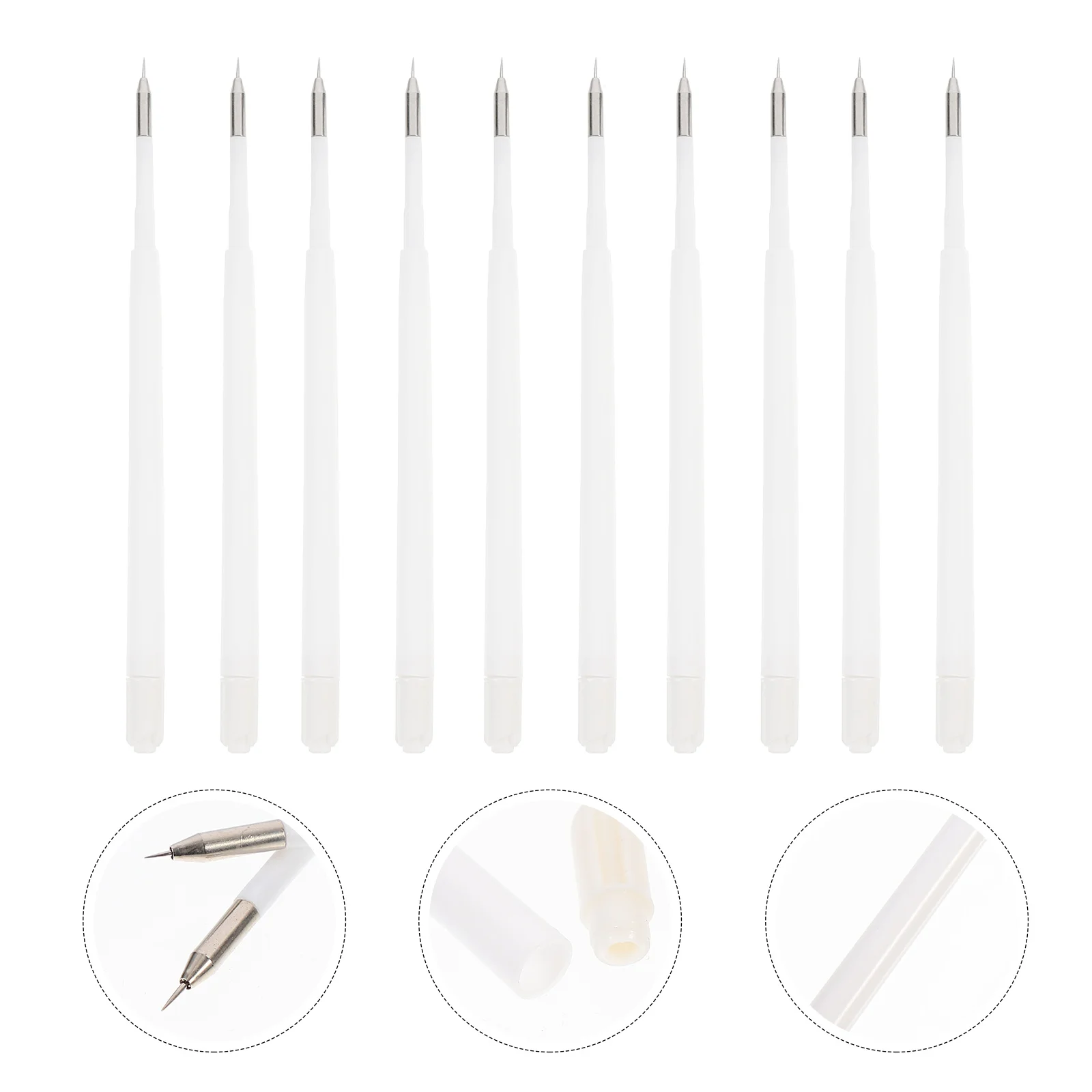 

10 Pcs Car Parts Foil Exhaust Pen Crafts Weeding Refills Vinyl Film Tool Accessory Bubble Removal Pin Air Release White