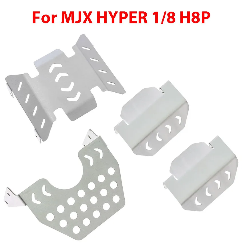 Para MJX HYPER 1/8 H8P armadura de Metal de acero inoxidable conjunto de armadura de chasis modelos RC accesorios de placa protectora inferior