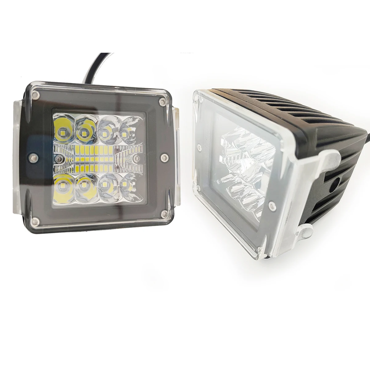 2pcs 3 inch Led Work Light Clear Lens Cover Dustproof Protective for 3x3 inch Square Cube Pods Light Bar Offroad Fog Driving