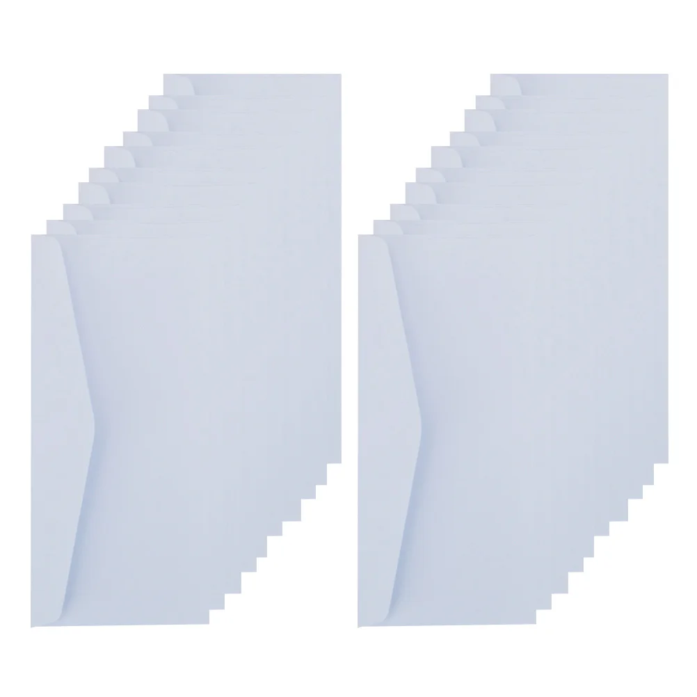 Sobres en blanco de 20 piezas, sobres de archivo multifunción de papel grueso para almacenamiento de letras en efectivo, tarjetas de invitación de boda para oficina de negocios