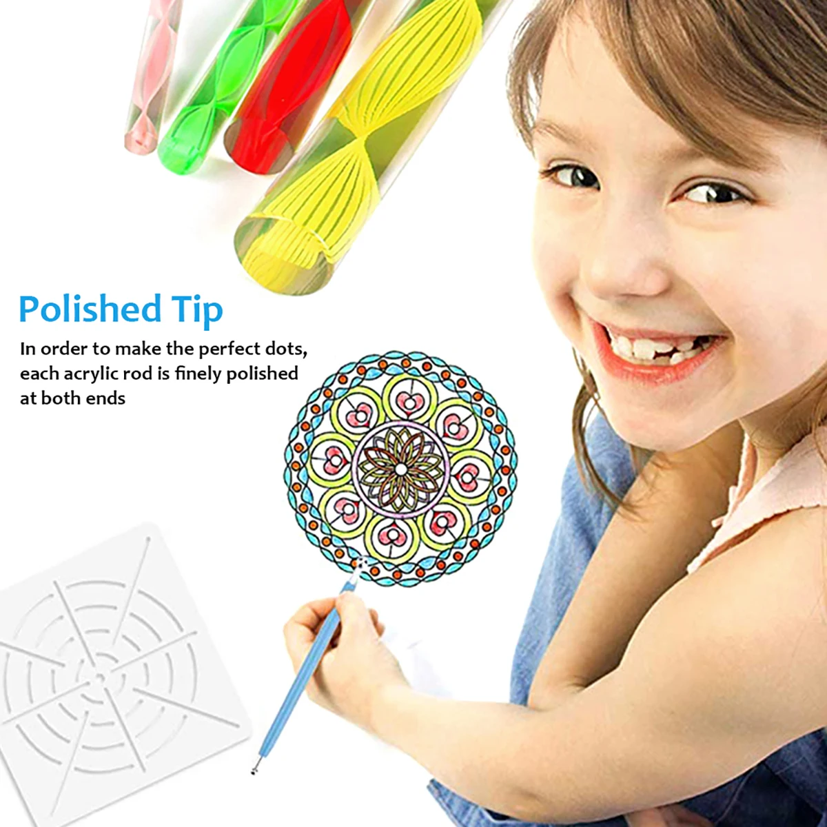 Mandala Dotting Tools for Rock Painting Kits Dotting Art Pen Paint Stencil Drawing Stylus Brush Art Supplies Mandala Art Tool