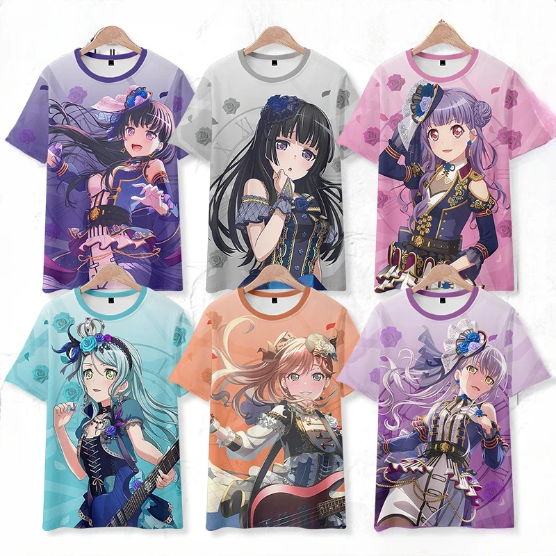 Anime BanG Dream! It\'s MyGO Roselia 3D Print Men\'s/Women\'s T shirt Fashion Afterflow Band Tee Shirt Kid Cartoon Short sleeve Top