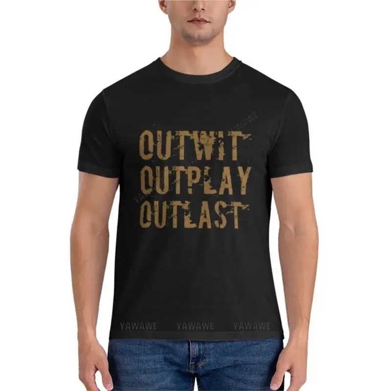 Outwit Outplay Outlast Classic T-Shirt cat shirts plain white t shirts men men clothes t shirts for men cotton