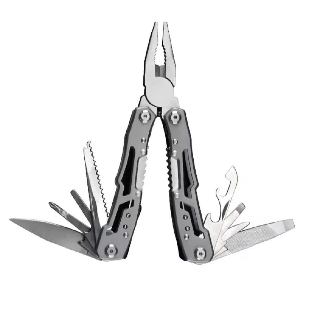 Full-Steel Multi-Functional Pliers Seatbelt Cutter Combo Pliers, Locking Pliers Folding Knife – For Home & Outdoor Emergency Use