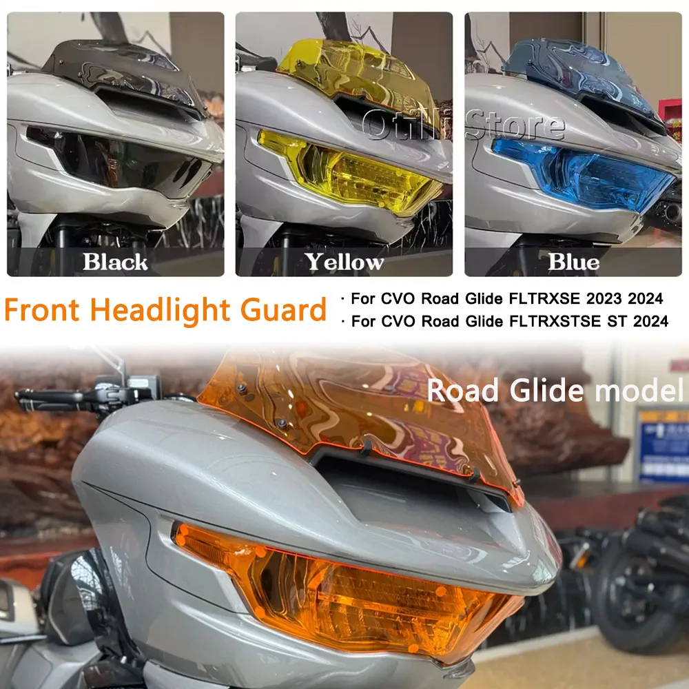 

Motorcycle Headlight Guard Cover Protector Lens For Harley Davidson CVO Road Glide FLTRXSE 2023-2024 ST FLTRXSTSE