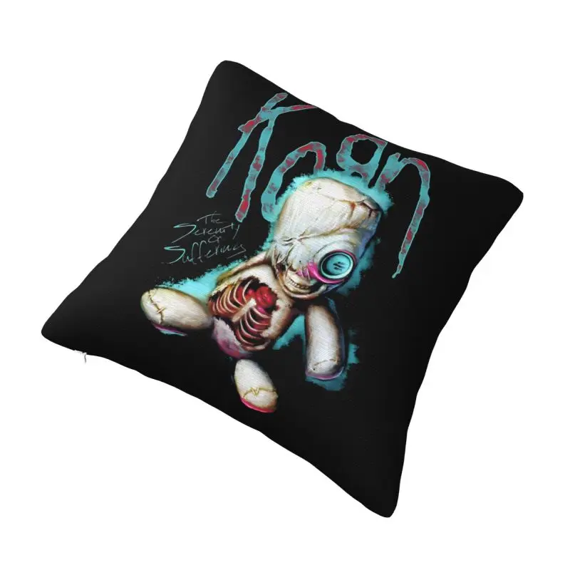 Custom Luxury Korns Heavy Metal Music Hard Rock Roll Cushion Cover Soft Band Throw Pillow Case