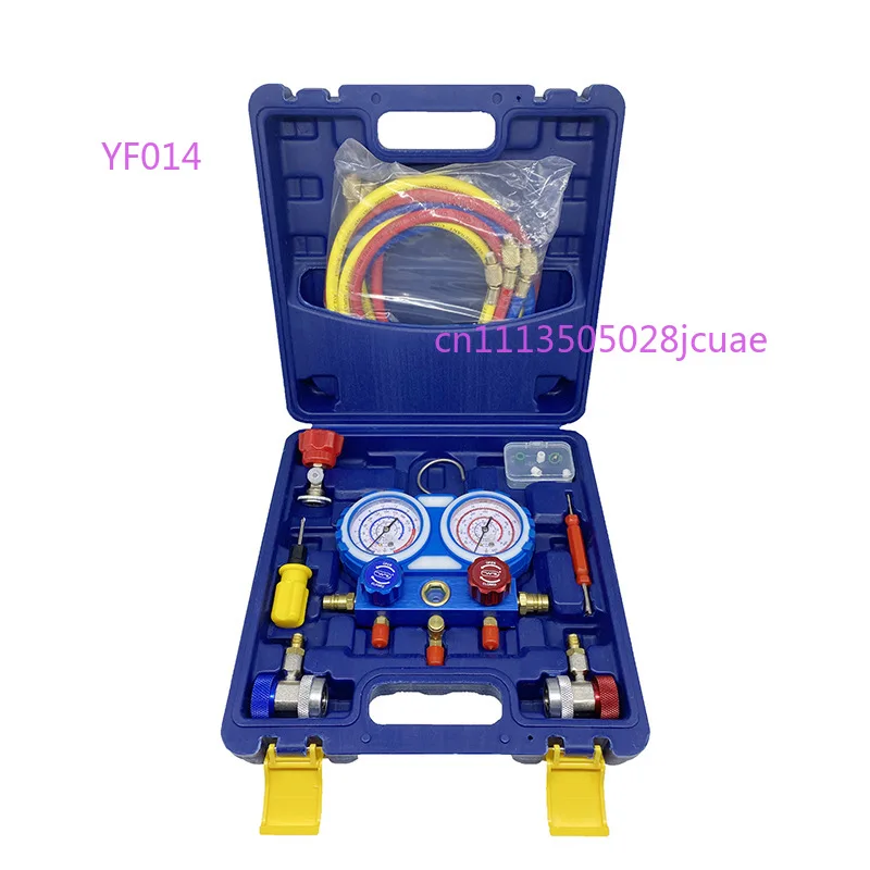Car Air Conditioner Pressure Gauge R134A Refrigerant Gauge Fluoride Charging Meter Set Factory Direct Supply