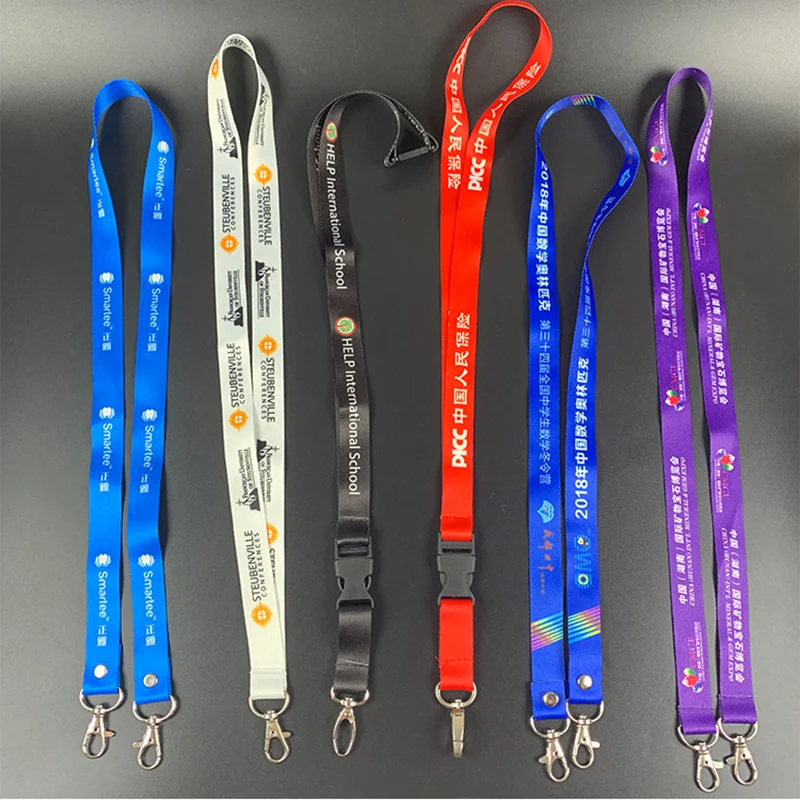 Multiple Models Customized Lanyard Personalized Printing With Logo Name Phone number Printing Widened Neck Rope for ID Name Card