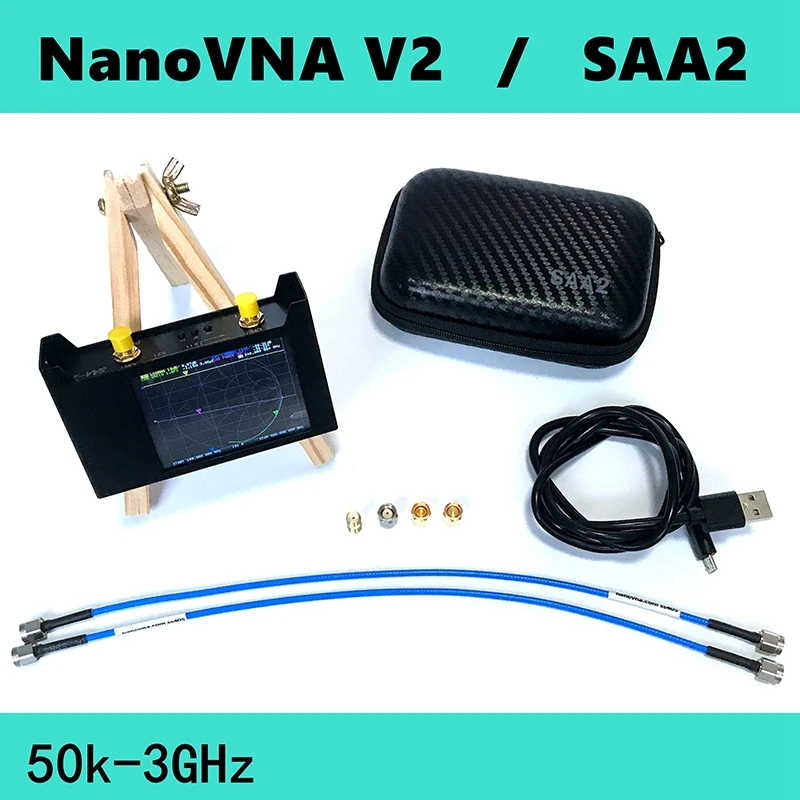 V2 3G Vector Network Analyzer S-A-A-2 NanoVNA Antenna Analyzer Shortwave HF VHF UHF with EVA Case Antenna Analyzer