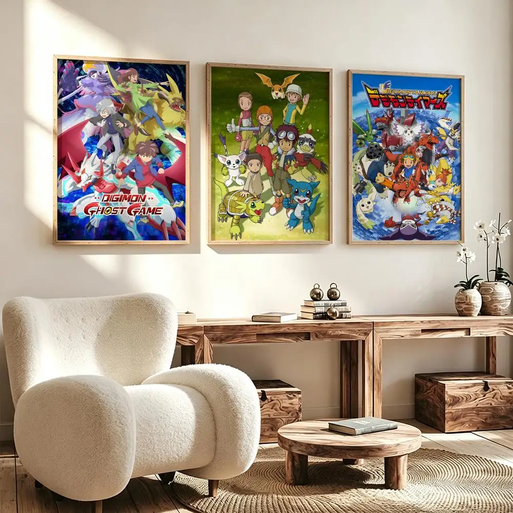 Modern Aesthetic Wall Art Poster anime Digimon Poster for Office Home Decor Interior Large Wall Picture Print