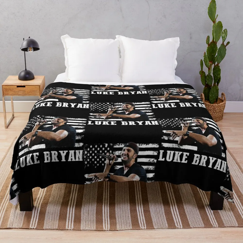 

Distressed American Flag Music Luke Legend Throw Blanket Thins Plaid on the sofa Extra Large Throw Bed Fashionable Blankets