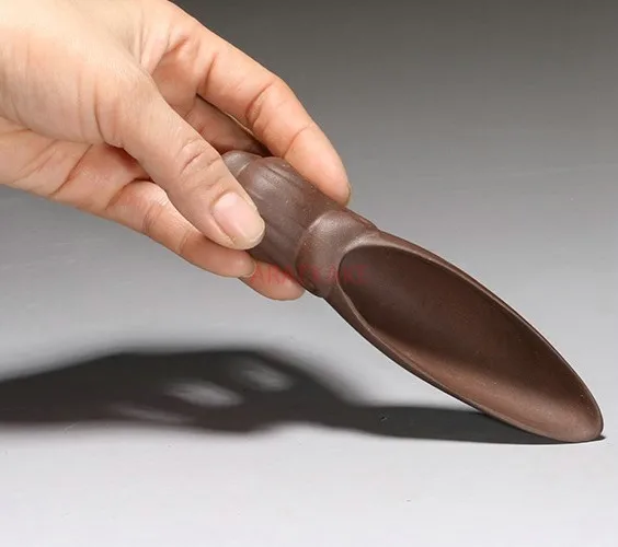 

Purple Sand Tea Spoon Raw Mine Purple Mud Tea Set Accessories Tea Spoon Handmade Craftsmanship Household Chinese Style