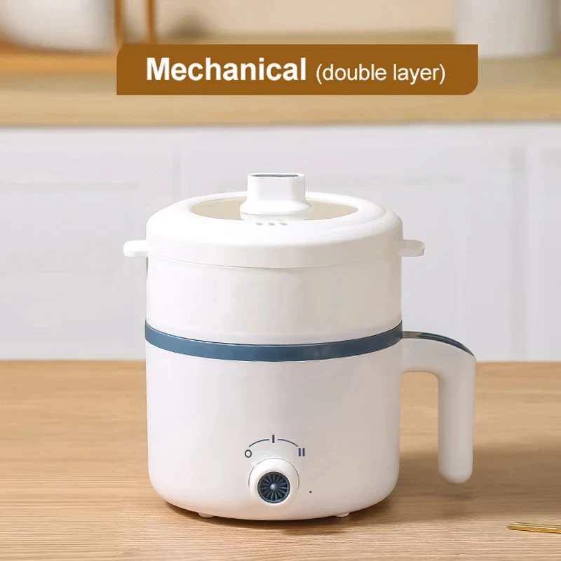 1.7L หม้อหุงข้าวไฟฟ้า SINGLE Double Layer 220V หม้อหุงข้าว Non-Stick Smart Mechanical MultiCooker หม้อข้าวนึ่งสําหรับ Home