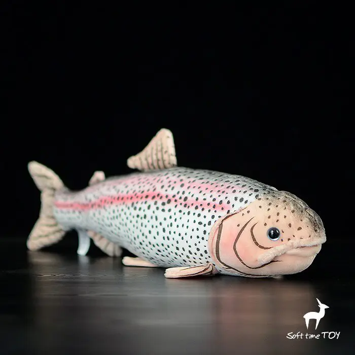 Cute trout , realistic rainbow trout stuffed , simulated animal,Small ornaments and miniatures