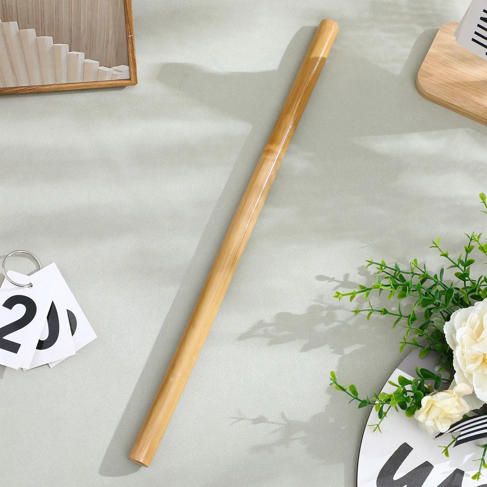 

Manual Bamboo Massager Stick for Deep Tissue Muscle Scraping Comfortable Grip for Blood Flow Lymphatic Circulation Boost