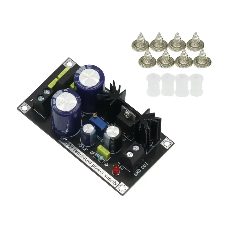 LM317 Adjustable Regulated Power Supply Board AC to DC Adjustable Linear Regulator With Rectifier Filter Board NEW