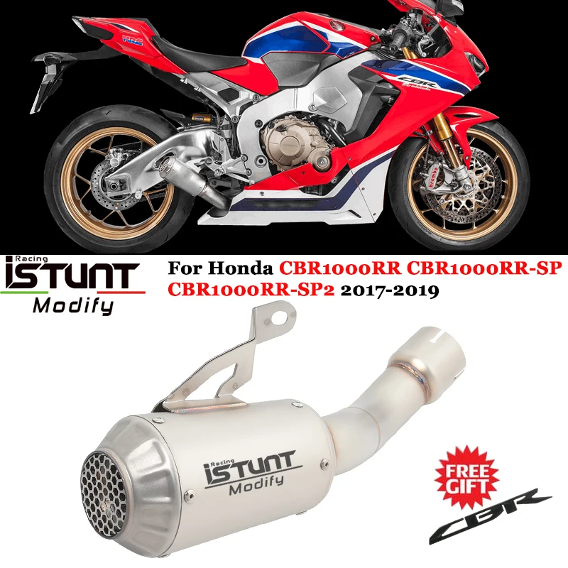 

Motorcycle Exhaust Escape Systems For Honda CBR1000RR CBR1000RR-SP CBR1000RR-SP2 2017 2018 2019 Modify Slip On Link Pipe Muffler