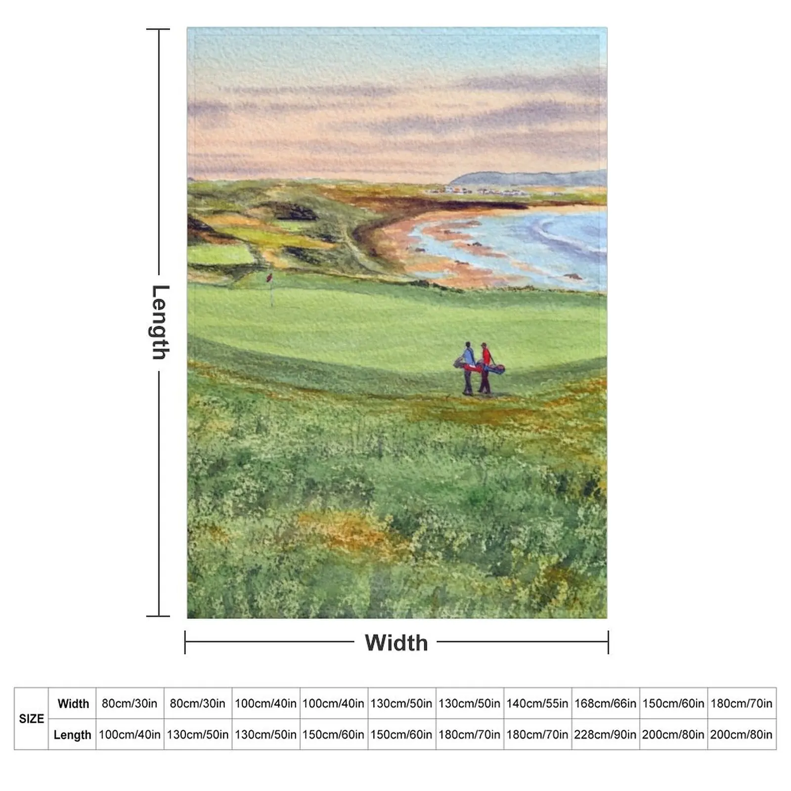 Ballybunion Golf Course County Kerry Ireland 10th Green Throw Blanket bed plaid Soft Plush Plaid Picnic Decorative Sofa Blankets