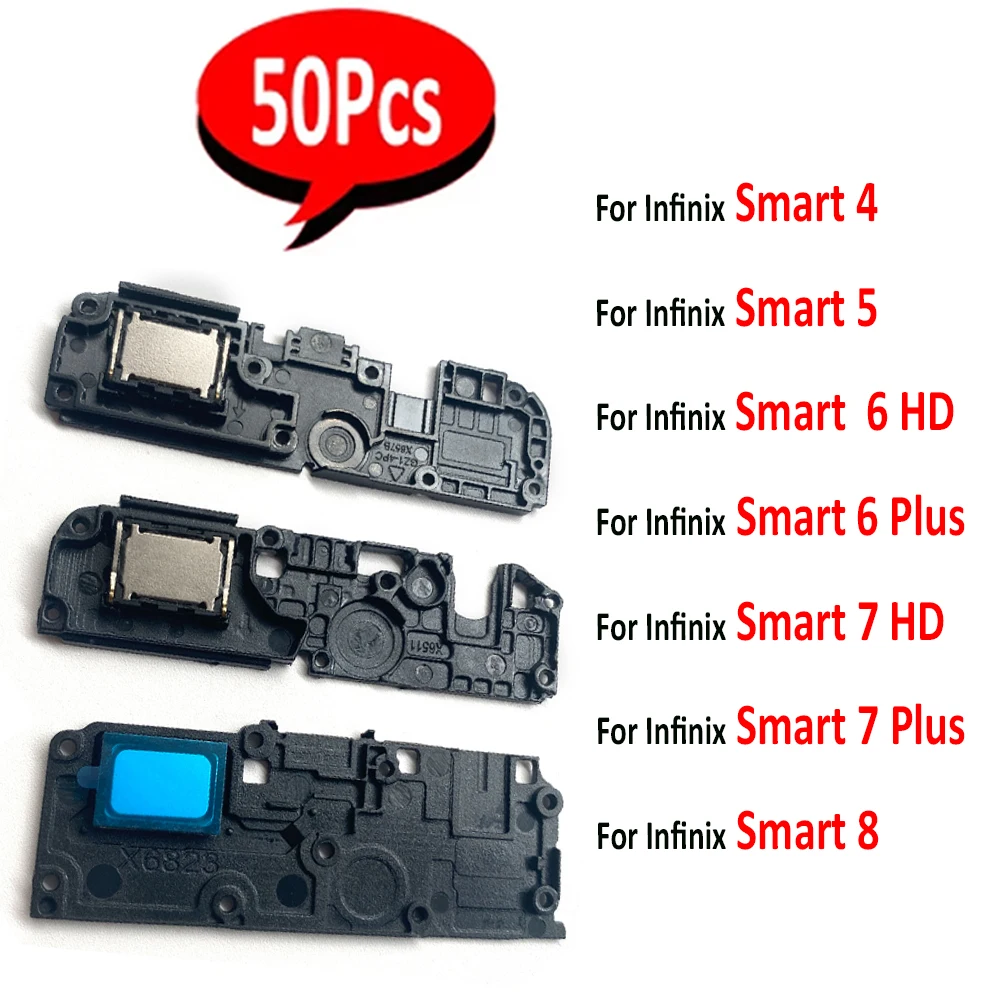 50Pcs，NEW Loudspeaker bottom Loud Speaker Sound Buzzer Ringer Flex Cable For Infinix Smart 4 5 6 7 HD 8 Plus