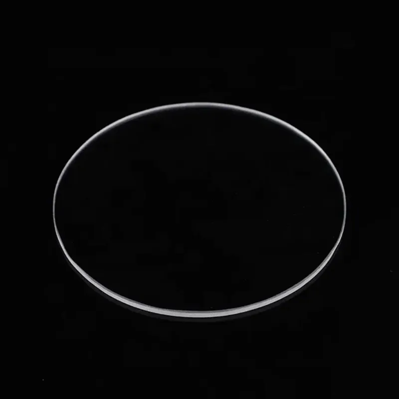 Quartz glass sheet JGS2 high temperature resistance, acid and alkali resistance, ultra-thin, round glass sheet