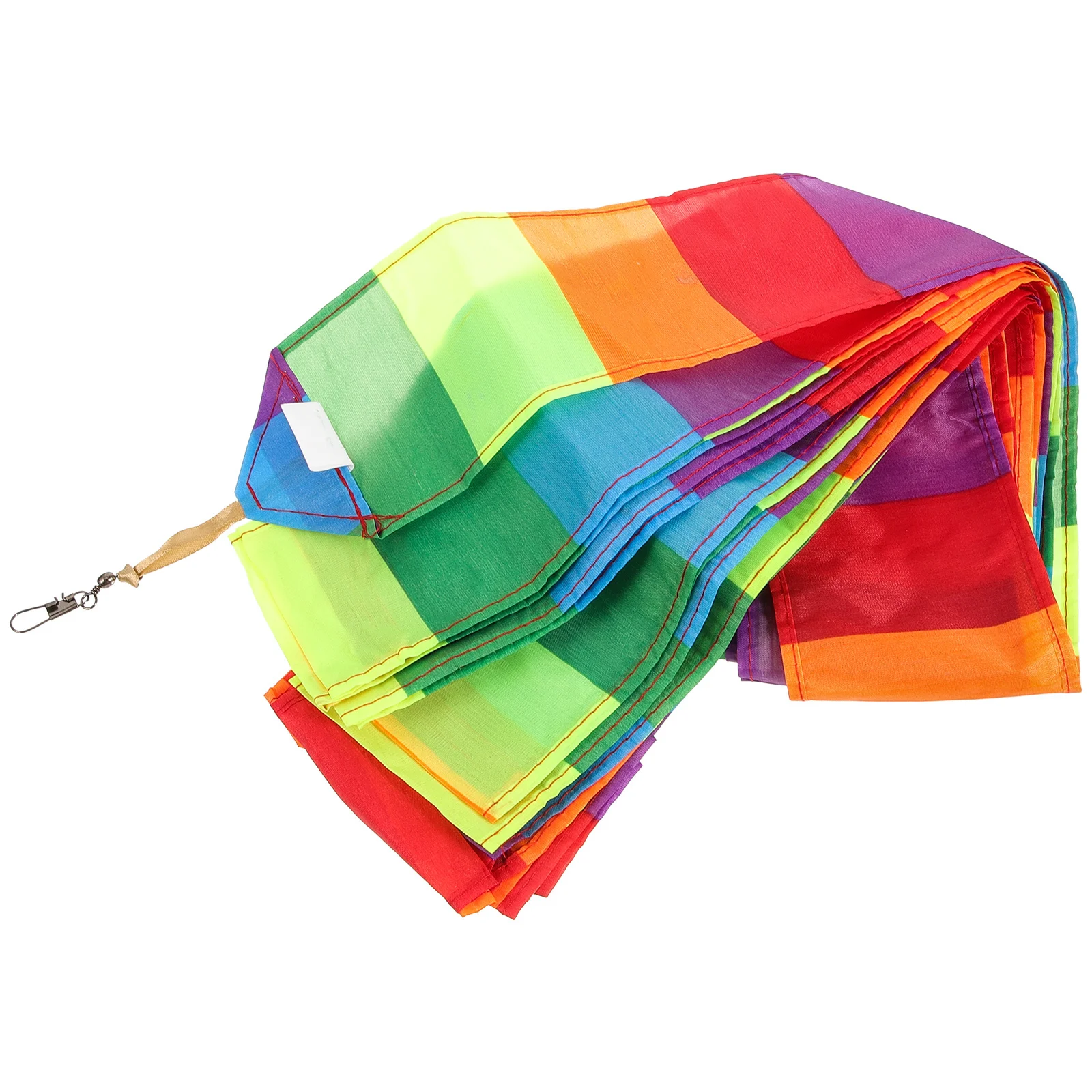 Colorful Rainbow Kite Tail Long Durable Nylon Ribbon Connector Hook Outdoor Kite Accessory Flying Decor Streamer