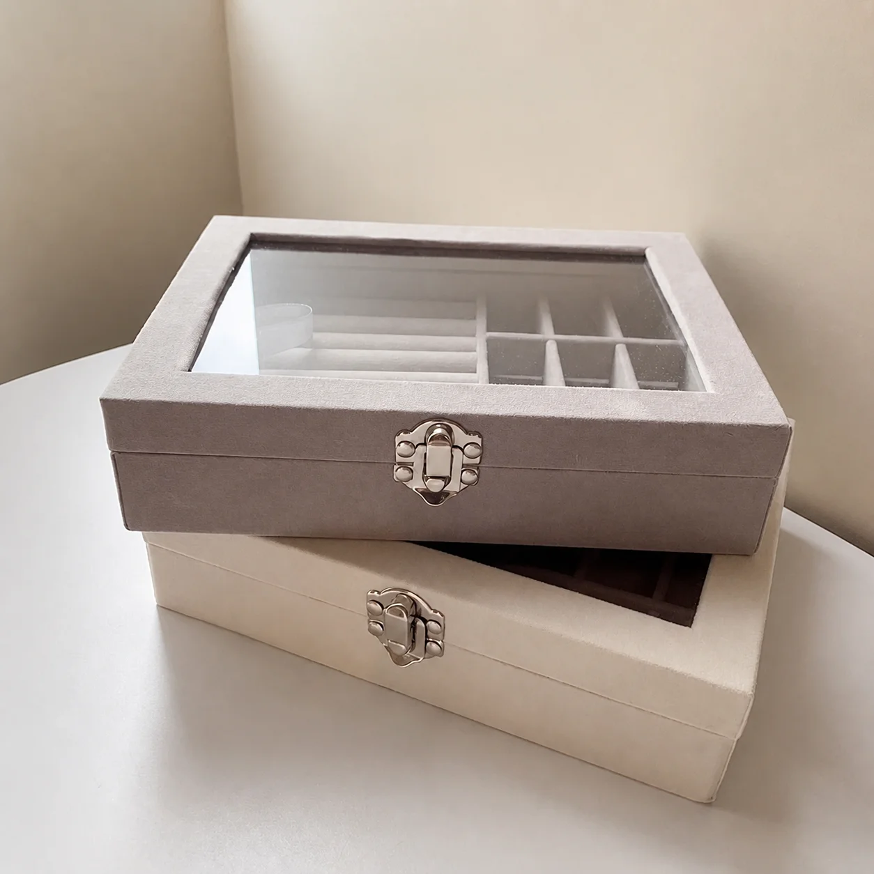 Portable Jewelry Box Elegant Jewelry Storage Box Jewelry Organizer Portable For Gift Nightstand Closet
