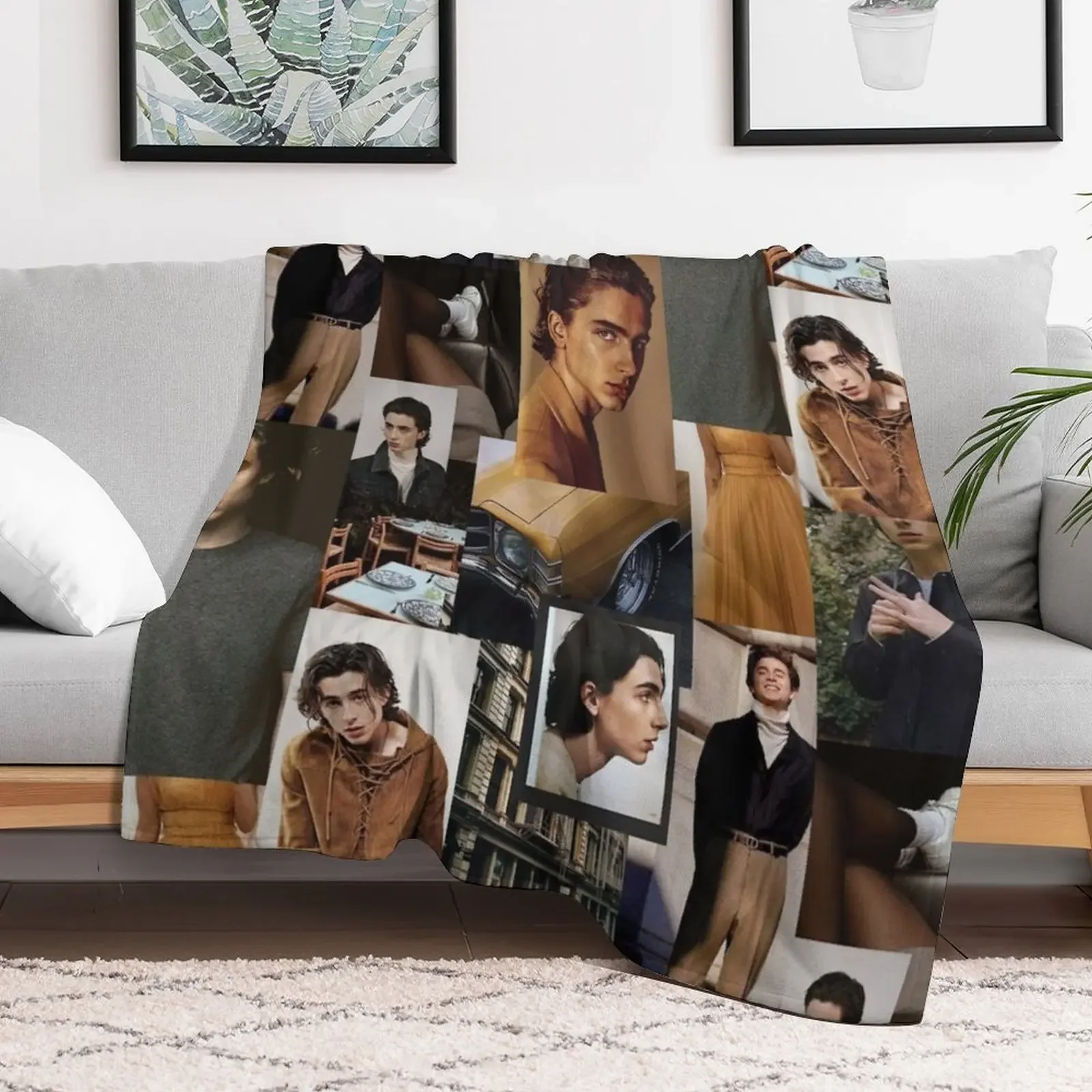Timothee Chalamet: Collage Throw Blanket Cozy Warm Blanket for Bed Room Decor