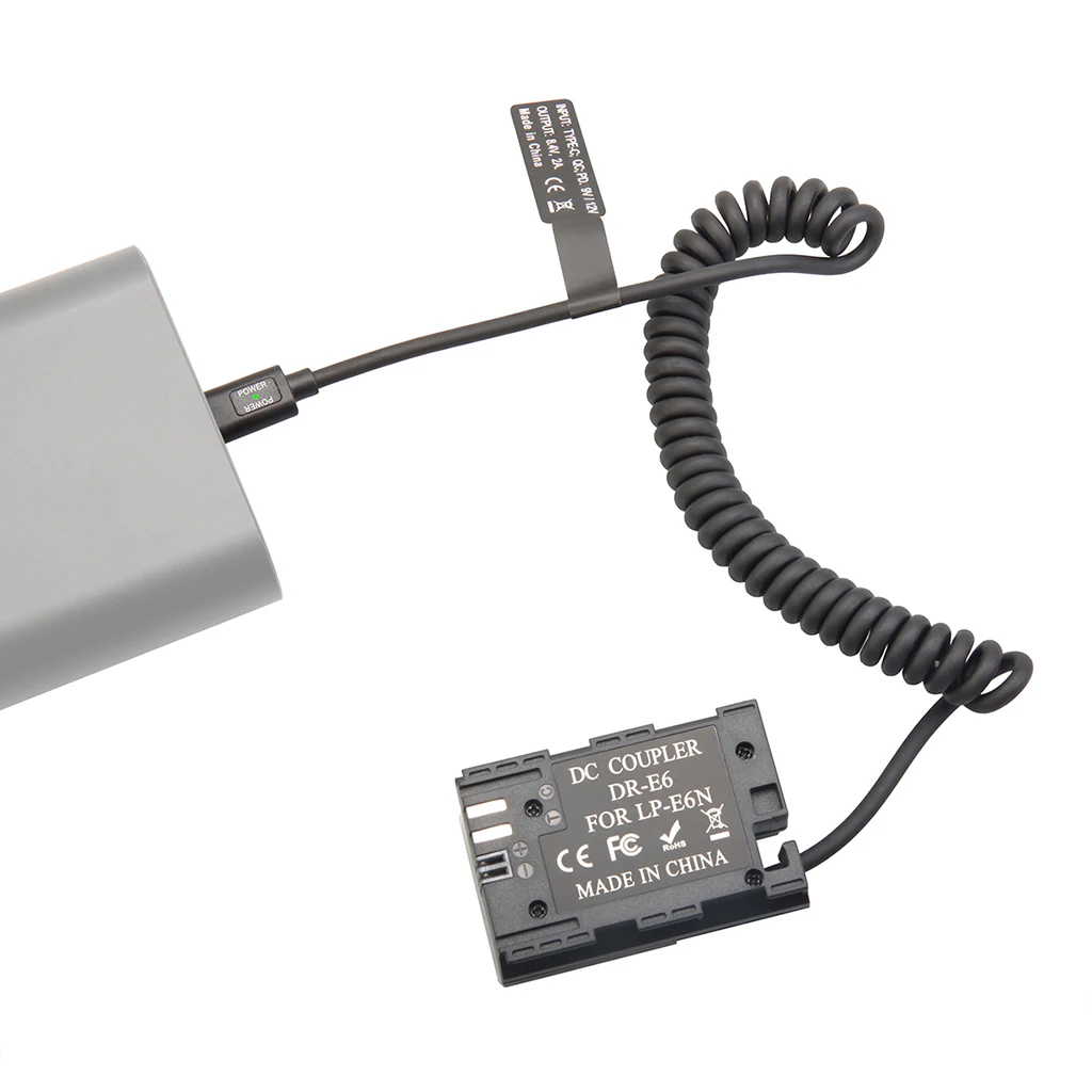 Typ-C PD Dummy-Akku-Kit für Fujifilm Canon Nikon Sony Panasonic, 9V Powerbank zu 7,4-8,4V für Akkuanzeige – Detail 8