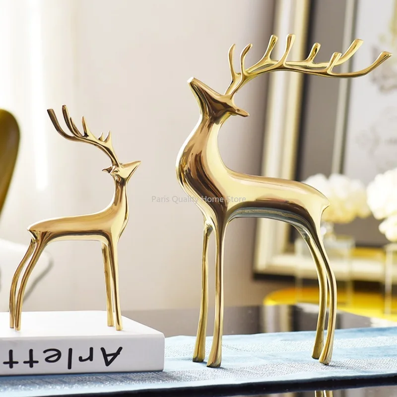 Deer Decoration Creative Home TV Cabinet Wine Cabinet Decoration Advanced Sense of Modern Light Luxury Crafts