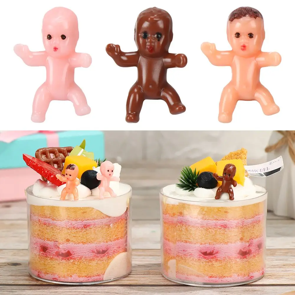 10Pcs Crafting Party Decorations Ice Cube Baby Shower Mini Plastic Babies King Cake Babies Baby Doll