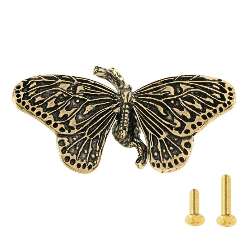 Butterfly Design Metal Pulls Modern Rural Pull Elegant Knobs for Home Decors Cabinets Dressers & Wardrobes