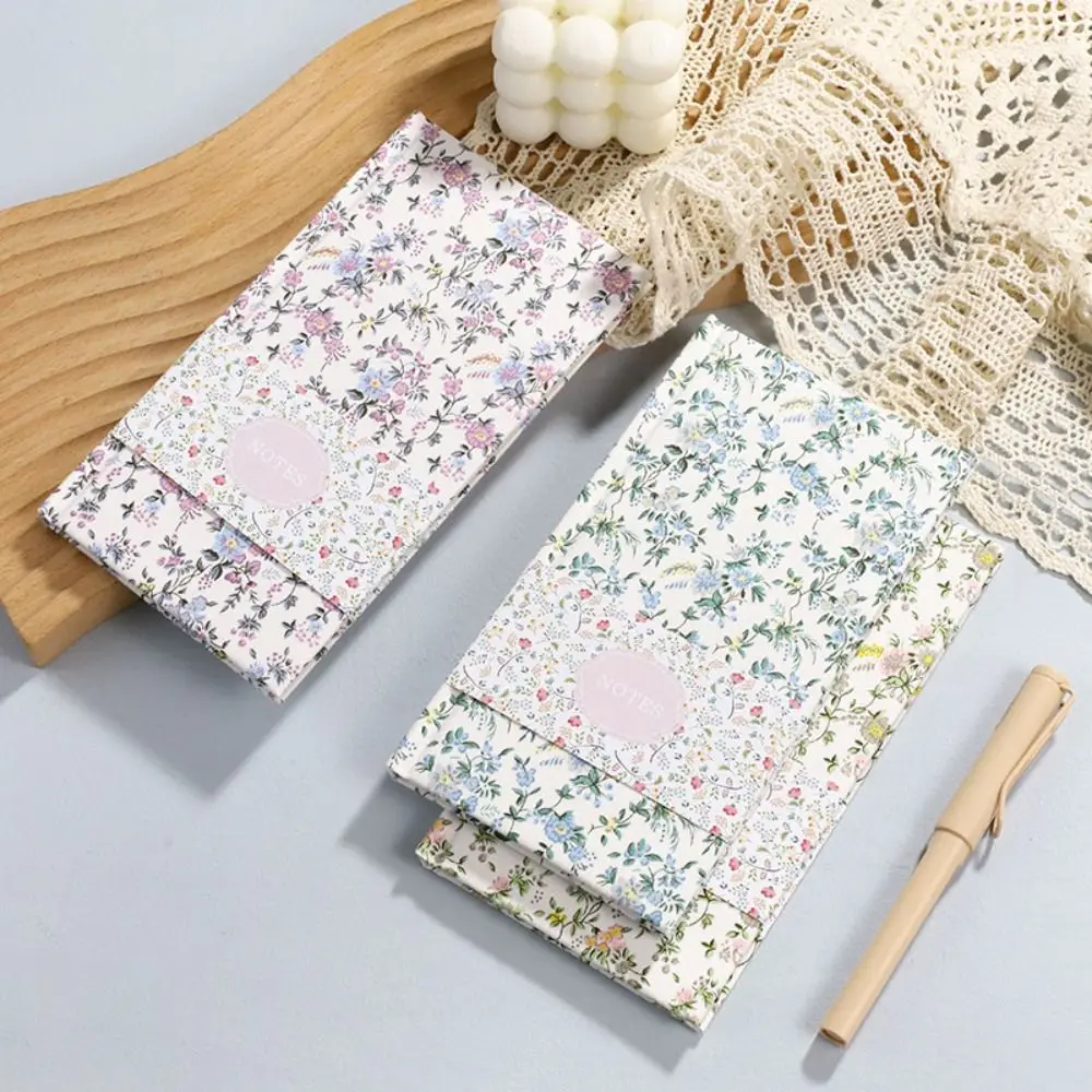 Durable Stylish A6 Cloth Notebook Fabric Cover Morandi Embroidered Notebook Compact Cotton Cloth Binding Student Diary Student