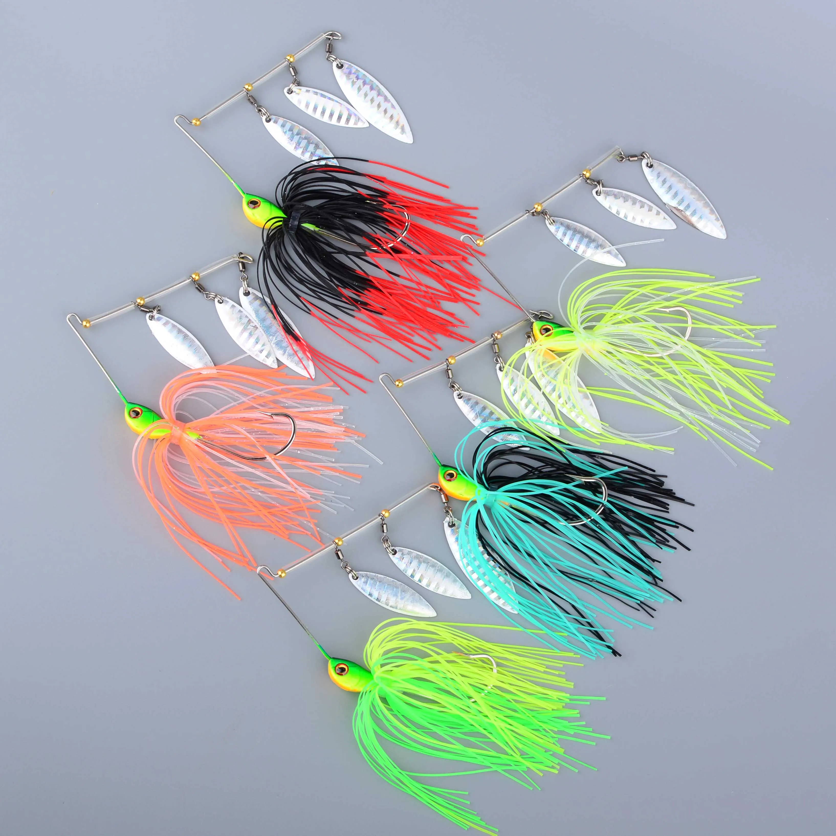 5 قطعة الصيد Buzzbait السحر سبينيربايت تهزهز ملعقة معدنية القفز رئيس سبينر الطعم سويم ل باس شفرة سبينر الطعم