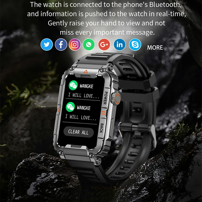 2023 New GPS Smart Watch for Men  Bluetooth Call Health Monitoring Smart Watches AI Voice Sports Waterproof Men's Smartwatches