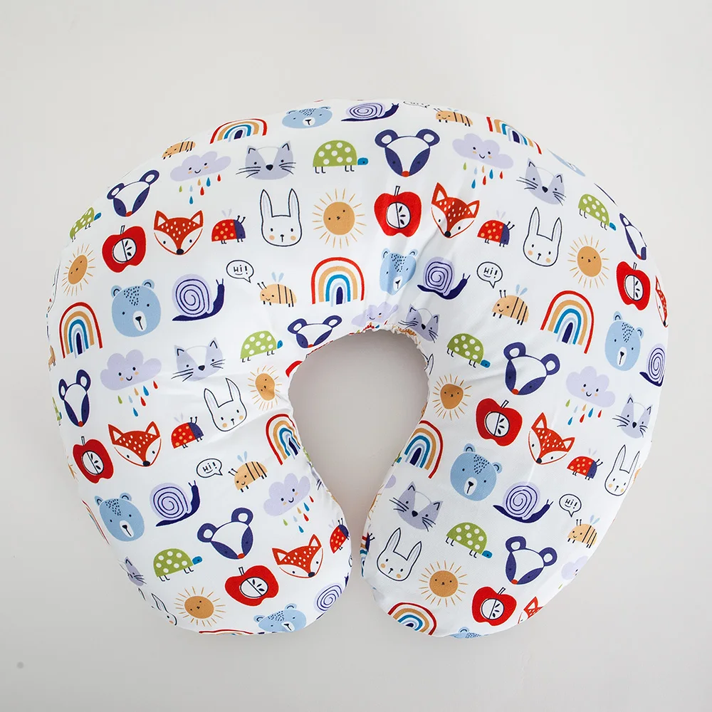 Breastfeeding Pillow Baby Support Pad U-Shaped Removable Nursing Maternity Cushion For Newborn Baby Cartoon Cute Feeding Pillow