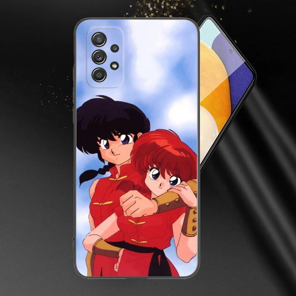 Anime R-RANMA 1 2 Phone Case For Samsung Galaxy A13,A21s,A22,A31,A32,A52,A53,A71,A80,A91 Soft Black Phone Cover