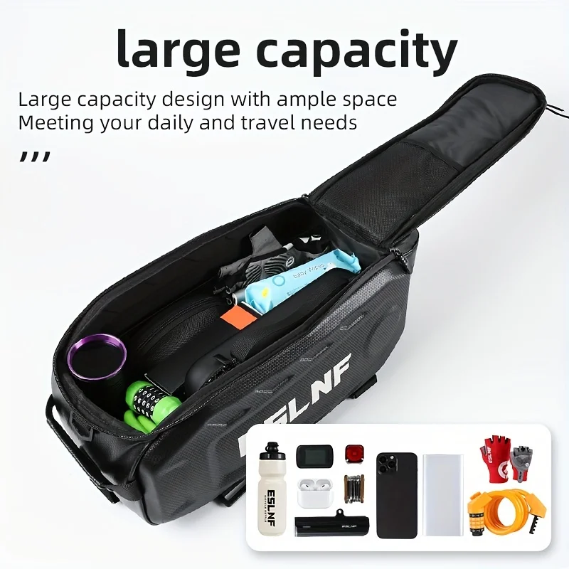 4.49gal Waterproof Bike Bag - Hard Shell, Large Capacity, Detachable Strap For Mountain & Road Bikes