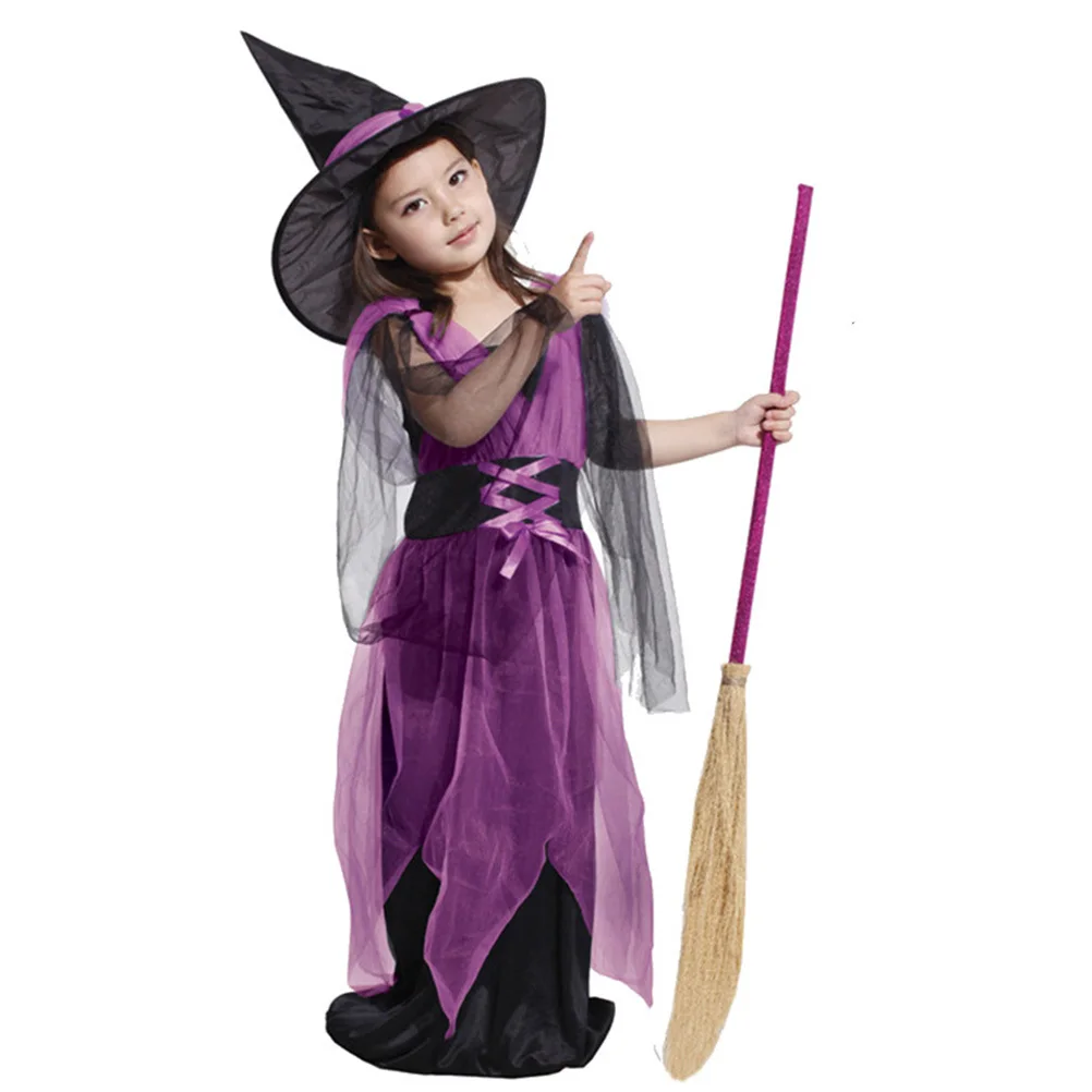 

1 set 1 Set Witch Role Play Clothes Costume For Lightweight Durable Role Play Dress With Hat Creative Cosplay