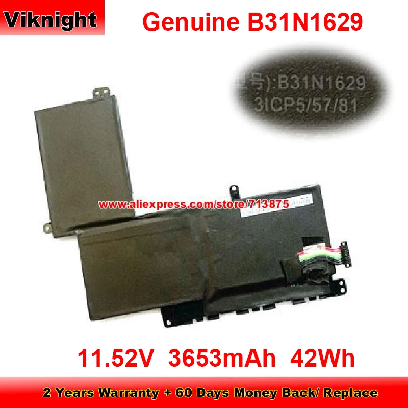 

Genuine B31N1629 Battery 3ICP5/57/81 for Asus E203MAH E203NAH E203NAH-FD080T Notebook 11.52V 3653mAh 42Wh