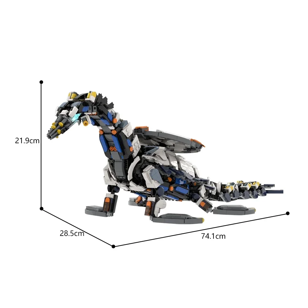 MOC Forbiddens West Tideripperss Monsters Bouwstenen Game Horizoneds Dier Getande Beest Thunderjaws Bricks Model Speelgoed Gift