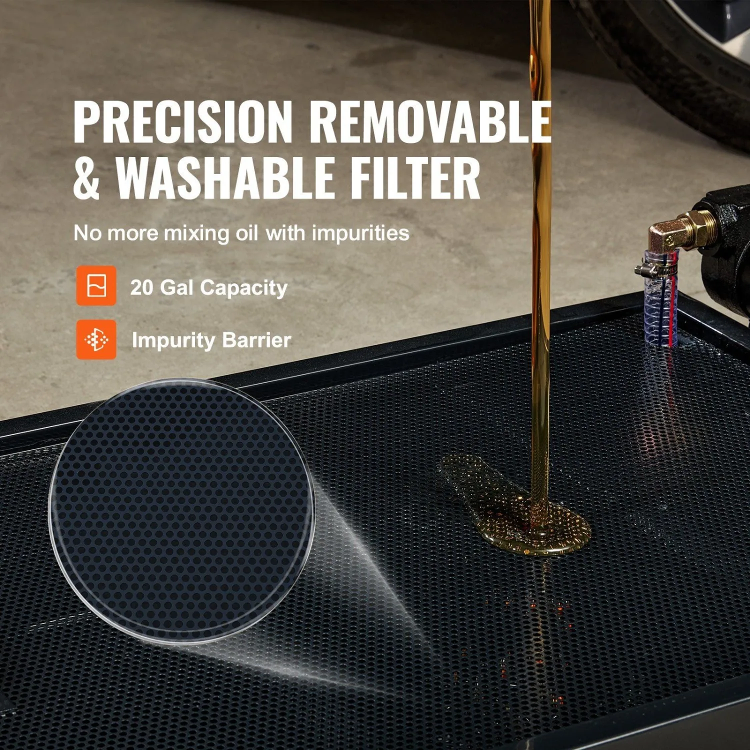 20 Gal Electric Oil Drain Pan - 12V 180W Pump with Swivel Casters, Foldable Handle, Carbon Steel for Truck SUV RV Fluid Disposal