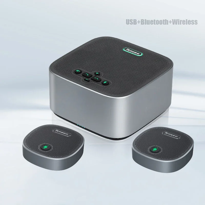 NEW Tenveo M6BEX  Wireless Conference Speakerphone with 2 Expansion Mics 29ft(9m) Voice Pickup Radius