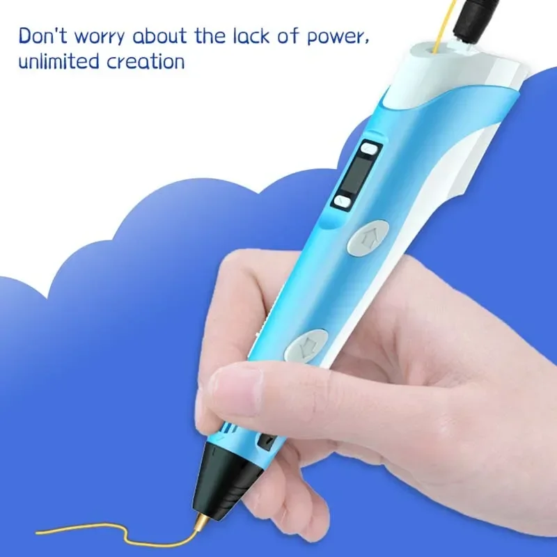 Christmas Birthday Gift 3D Pens for Kids Girls 3D Drawing Printing Pen with LCD Screen Compatible PLA Filament Toys for Children